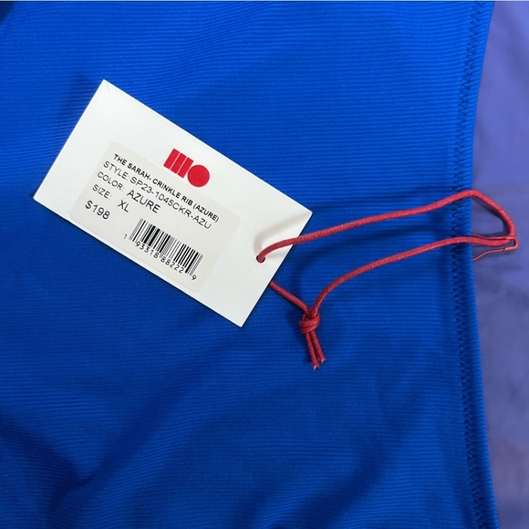 NWT Solid & Striped The Sarah Ribbed Azure Blue One Piece Bathing Suit Size XL - Picture 9 of 15